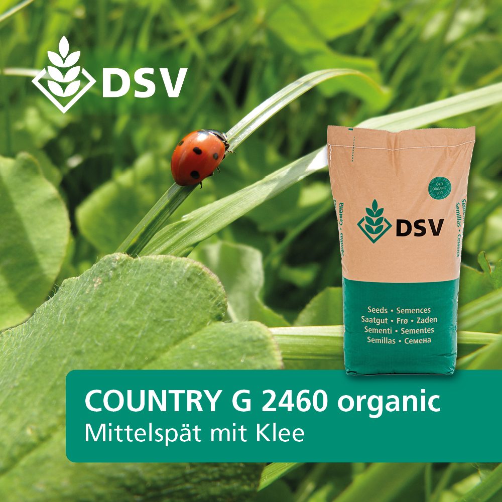 COUNTRY Grünland 2460 Organic – Mittelspät mit Klee (100 % Bio, DSV)